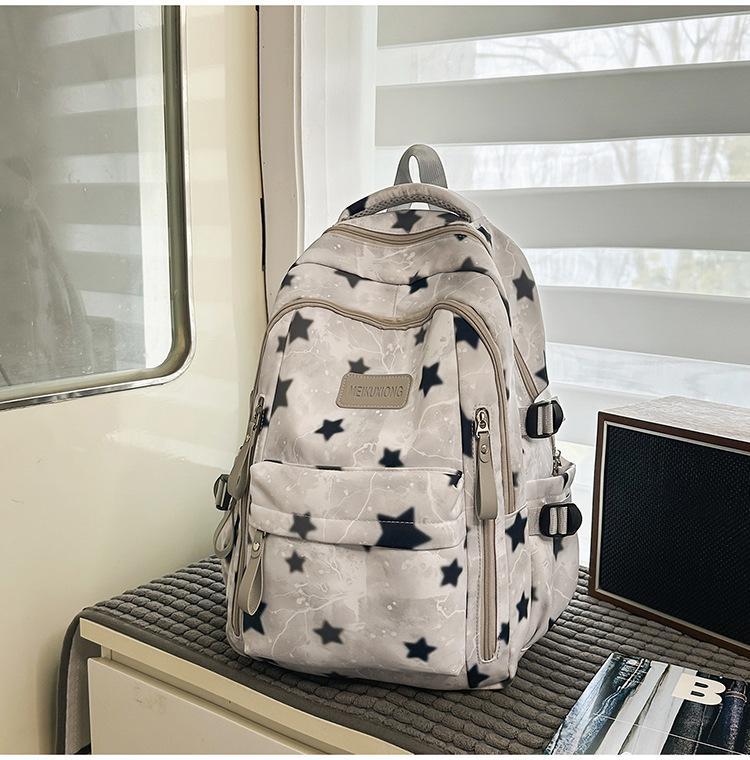 Cartable Série Étoile Brumeuse Haiyu changement graduel étoiles tachetées cartable hommes et femmes ambiance rue voyage sac à dos polyvalent