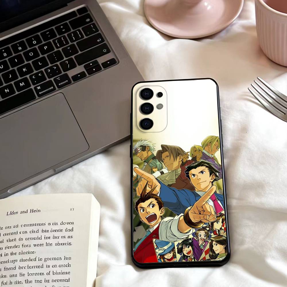 Anime Ace A- Attorney Phone Case For Samsung S25,24,23,22,30,21,10,9,Ultra,Plus,Lite,FE,4,5 G Soft Black Case