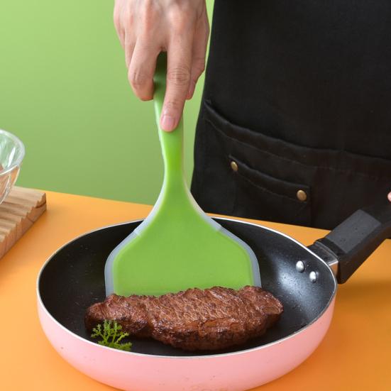 Silicone Spatula Food-Grade Flexible Wide Head Scraper for Non-Stick Pots Ceramic Glass Cookware High Heat Resistant Dishwasher Safe Cooking Tool