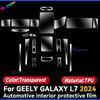 For GEELY GALAXY L7 2024 Car Gearbox Panel Navigation Screen Automotive Interior TPU Protective Film Anti-Scratch Sticker