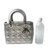 Gebrauchte Christian Dior Schultertasche Silber Leder Damen
