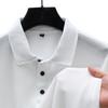 New Summer T-shirt Paul Short Sleeved Mesh Ice Silk Men's Fashion Casual Shirt Collar Solid Color