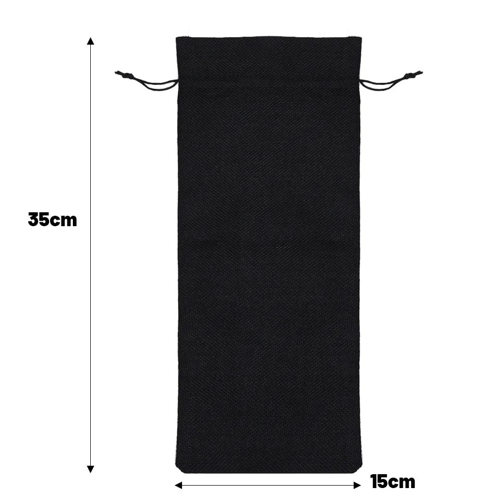 1/12pcs Merry Christmas Red Wine Bottle Covers Bags Champagne Pouches Cute Burlap Packaging Bag New Year Party Decoration Xmas
