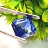 17.00 Cts Natural Blue Sapphire Emerald  Shape Loose Gemstone Certified Cut