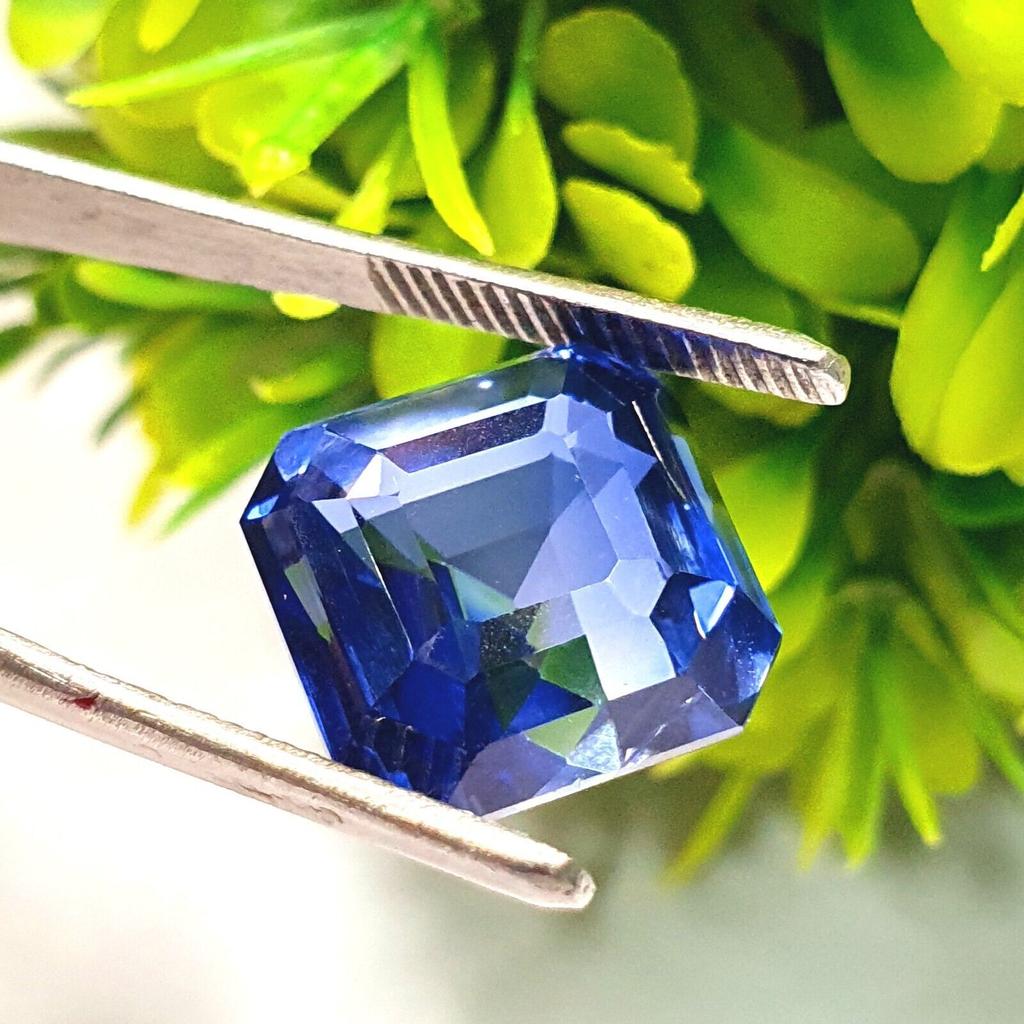 17.00 Cts Natural Blue Sapphire Emerald  Shape Loose Gemstone Certified Cut