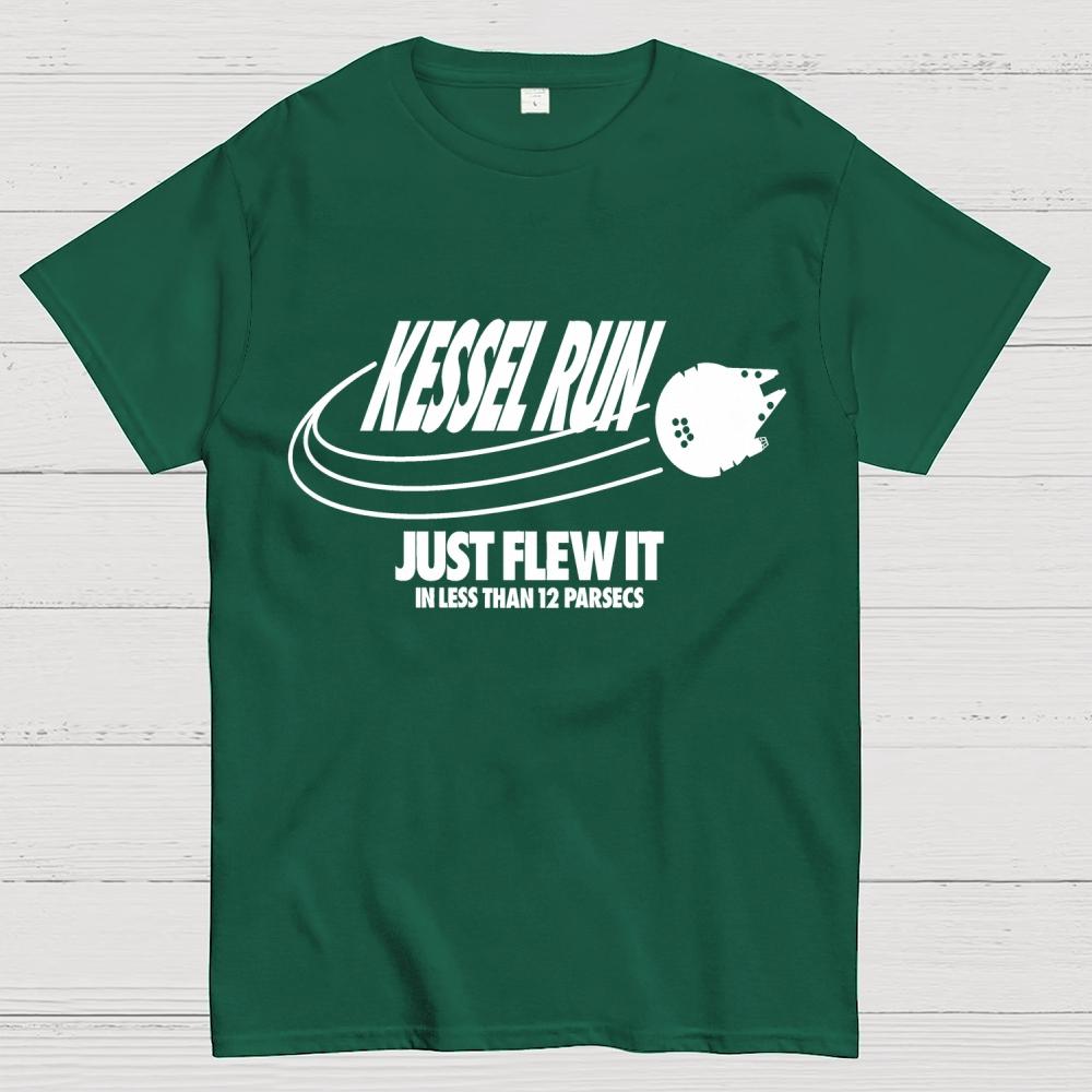 Kessel Run Just Flew It Unisex 100% Cotton Summer Casual Cool Loose T-Shirt