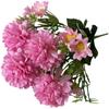Plastic Artificial Chrysanthemum Bouquet with 7 Branches 4 Large 3 Small Blooms for Year Round Home Decor Display