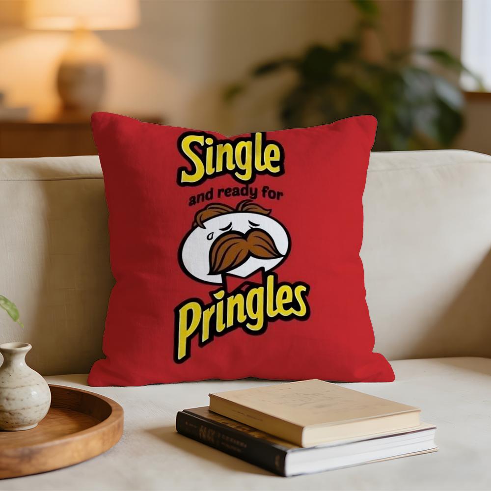 Classic potato PPringles Cushion Cover Short plush pillowcase for bed sofa carwashable