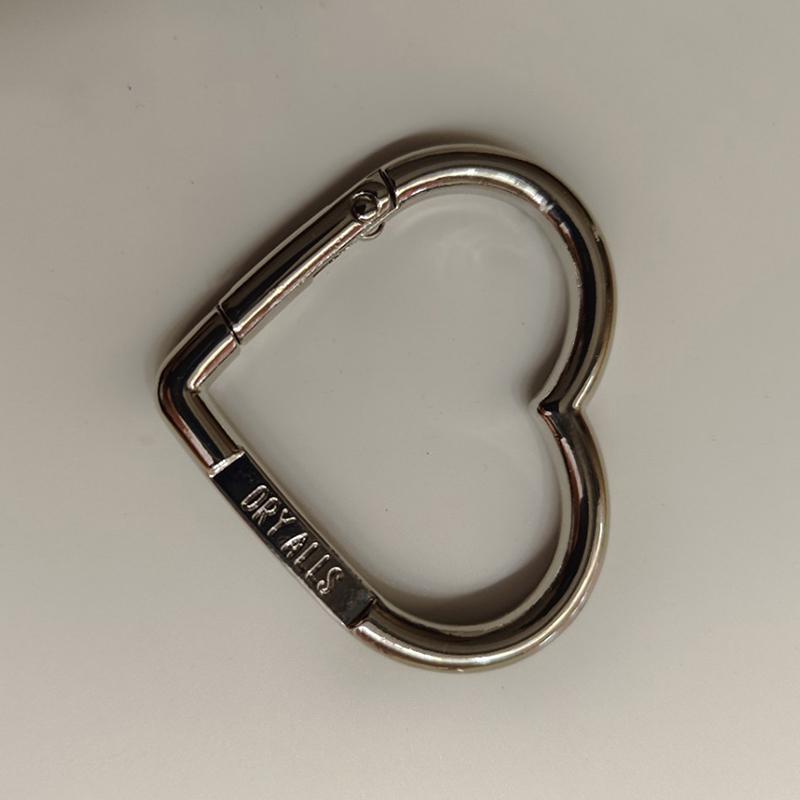 Love Heart Letter Carabiner Keychain Hanging Ins Portable Diy Open Metal Buckle Connecting Hooks Accessories