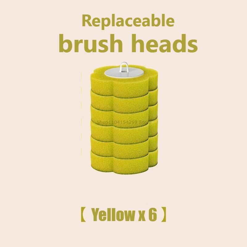 Disposable Toilet Brush Replacement Head Cleaning Kit Lengthened Handle Auto Lid Opening Toilet Bowl Cleaner Kit for Bathroom