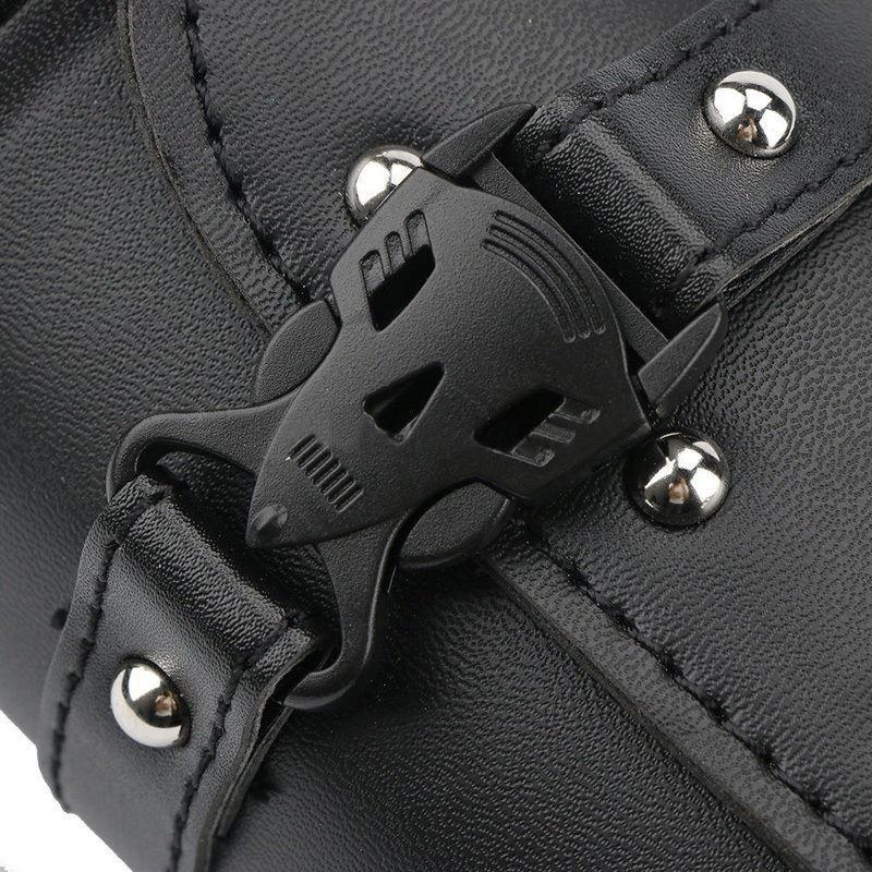 Universal Motorcycle Saddlebag Tool Bag Mounting Strap Round Fork Bag For Harley