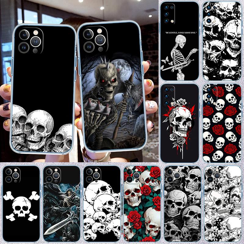 Skeleton Skull Transparent Phone Case for Motorola Moto G40 G04 G05 One Ace Action Fusion + Plus Hyper Macro Vision Zoom