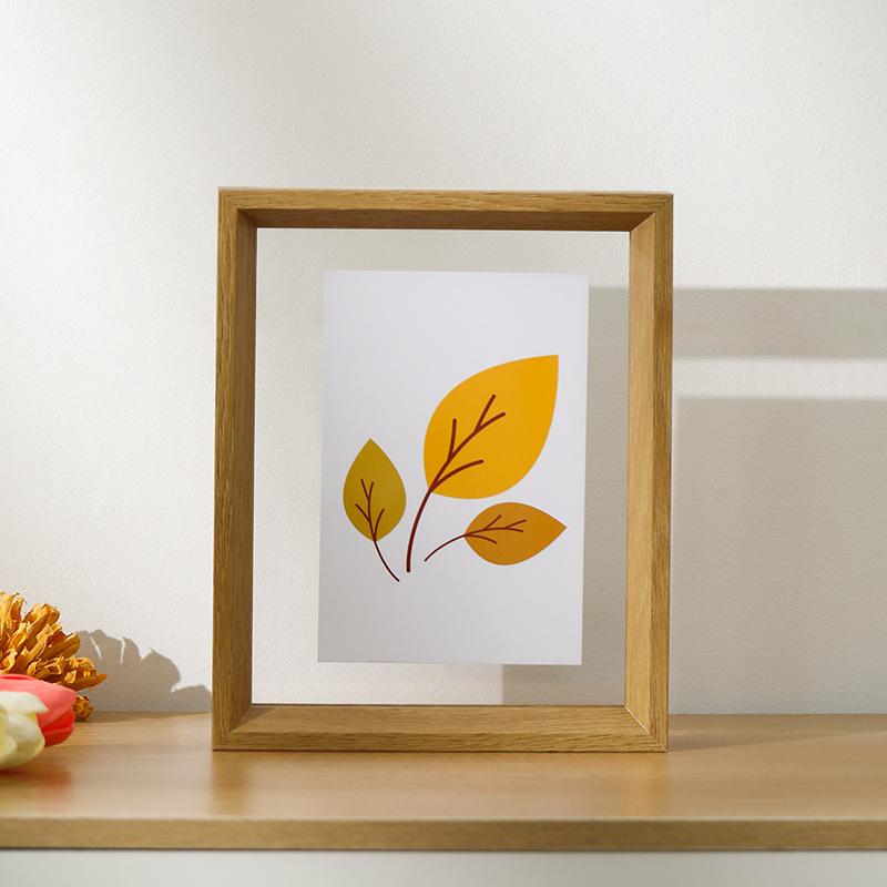 Double Sided Transparent Photo Frame Sample Embossing Acrylic Frame Set Up Calligraphy Display Frame Home Decor