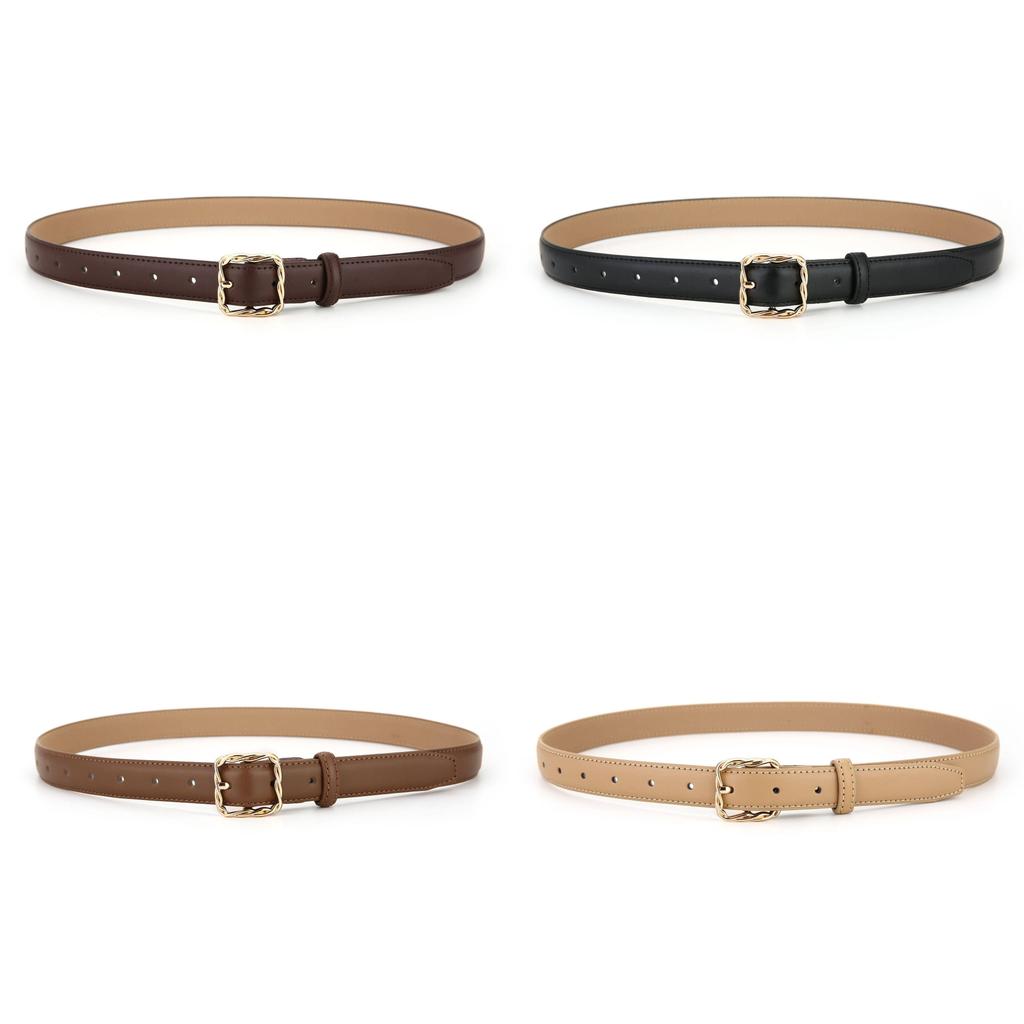Genuine Leather Womens Summer Belt With Brass Buckle For Casual And Office Wear