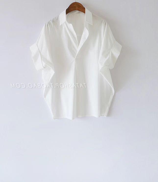 Korean Style Loose Batwing Sleeve Summer Shirt, 2025 Collection