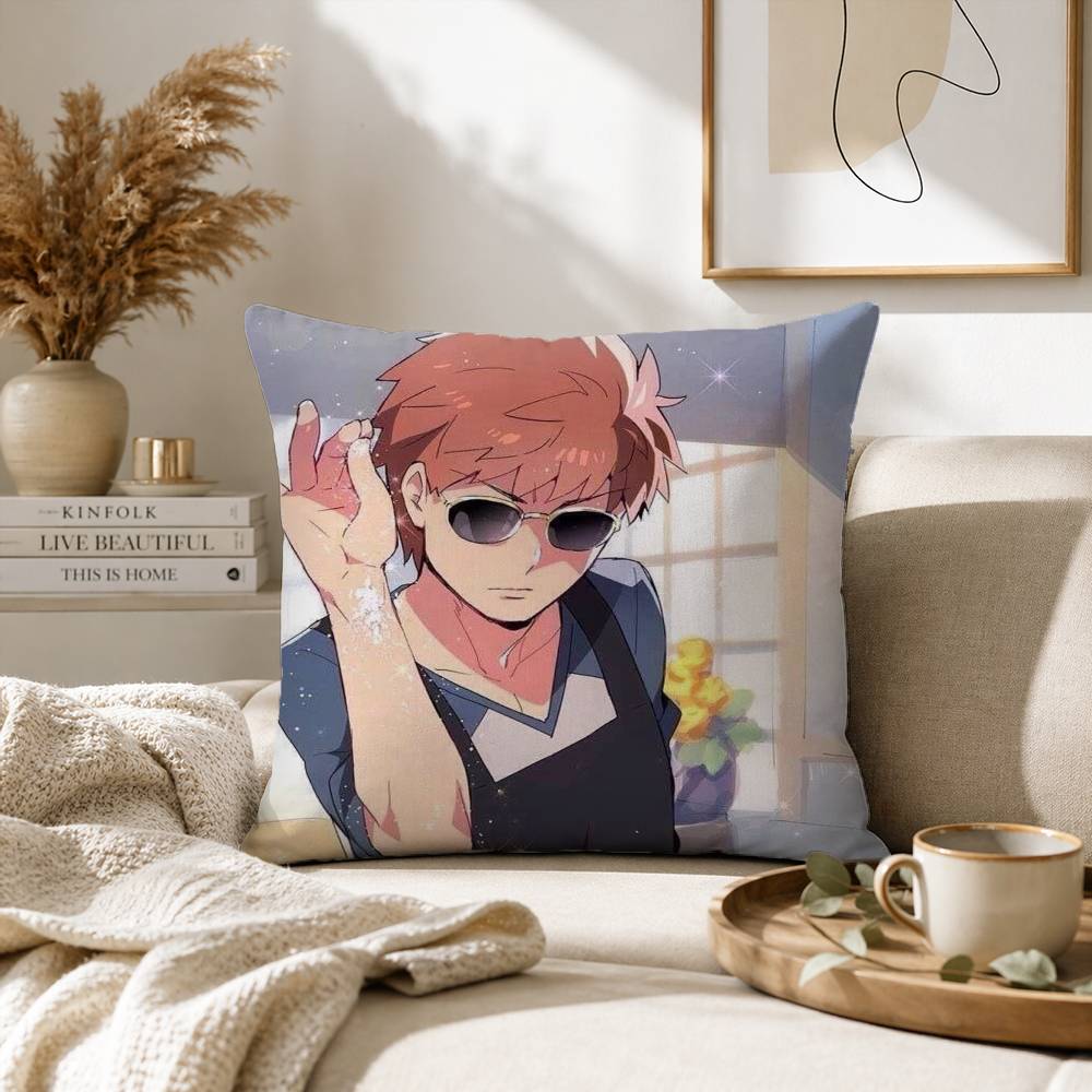 A-Anime Fate Emiya Shirou Pillow Case for Sofa Living Room Home office Decor Protective Cover