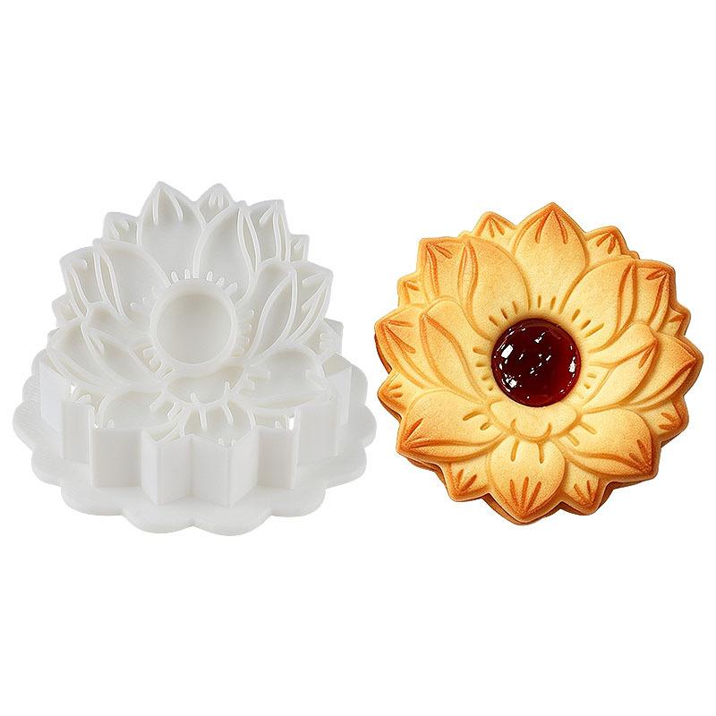 Retro Round Sandwich Cookie Mold Set Heart & Dot Edge Biscuit Cutters For Jam, Chocolate & Cheese Cookies Valentine'S Day
