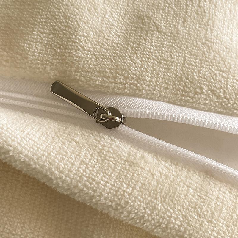Sleep Grid Light French Hepburn Wind Corduroy Milk Velvet Four Piece Set