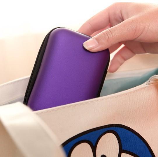 

Карман для наушников Наушники-вкладыши Сумка для хранения Зарядное устройство Жесткий держатель Чехол фиолетовый