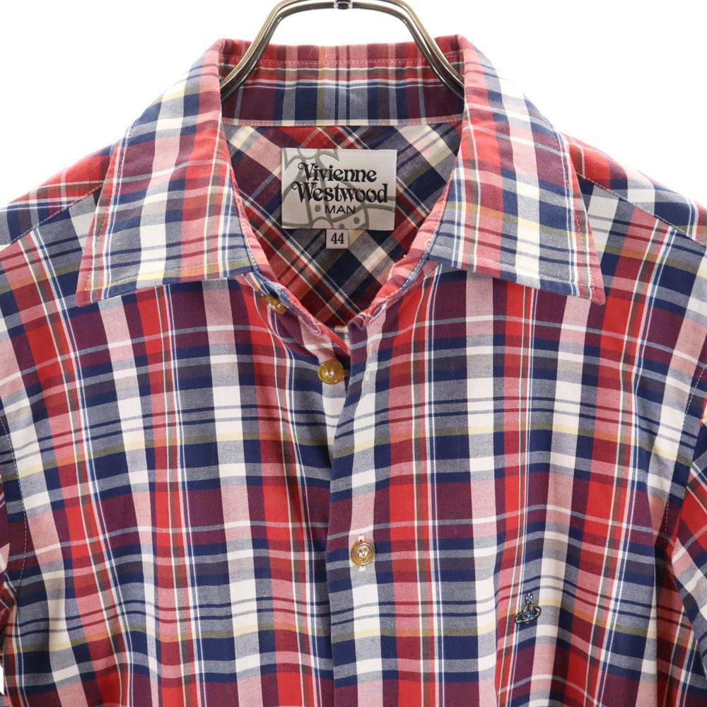 Vivienne WestwoodMAN Made In Japan Long Sleeve Check Shirt 44 Red Series Men's Used
