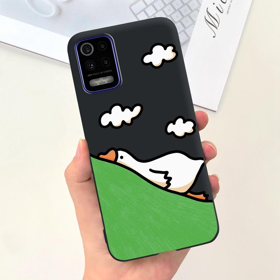 For LG K52 Q52 2020 Phone Case Soft Matte Silicone Capa For LGK52 LGQ52 2020 Funda Goothic Style Cartoon Back Cover Cute Pattern