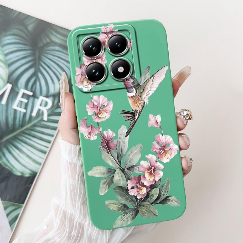 For Xiaomi 14T Pro Case Stylish Flowers Cartoon Cover Shockproof Soft TPU Phone Case For Xiaomi Mi 14T Pro Mi14T 5G Fundas Coque