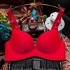 Sujetador push up sin costuras de copa 3/4 para mujer sexy Color puro Halter Buster