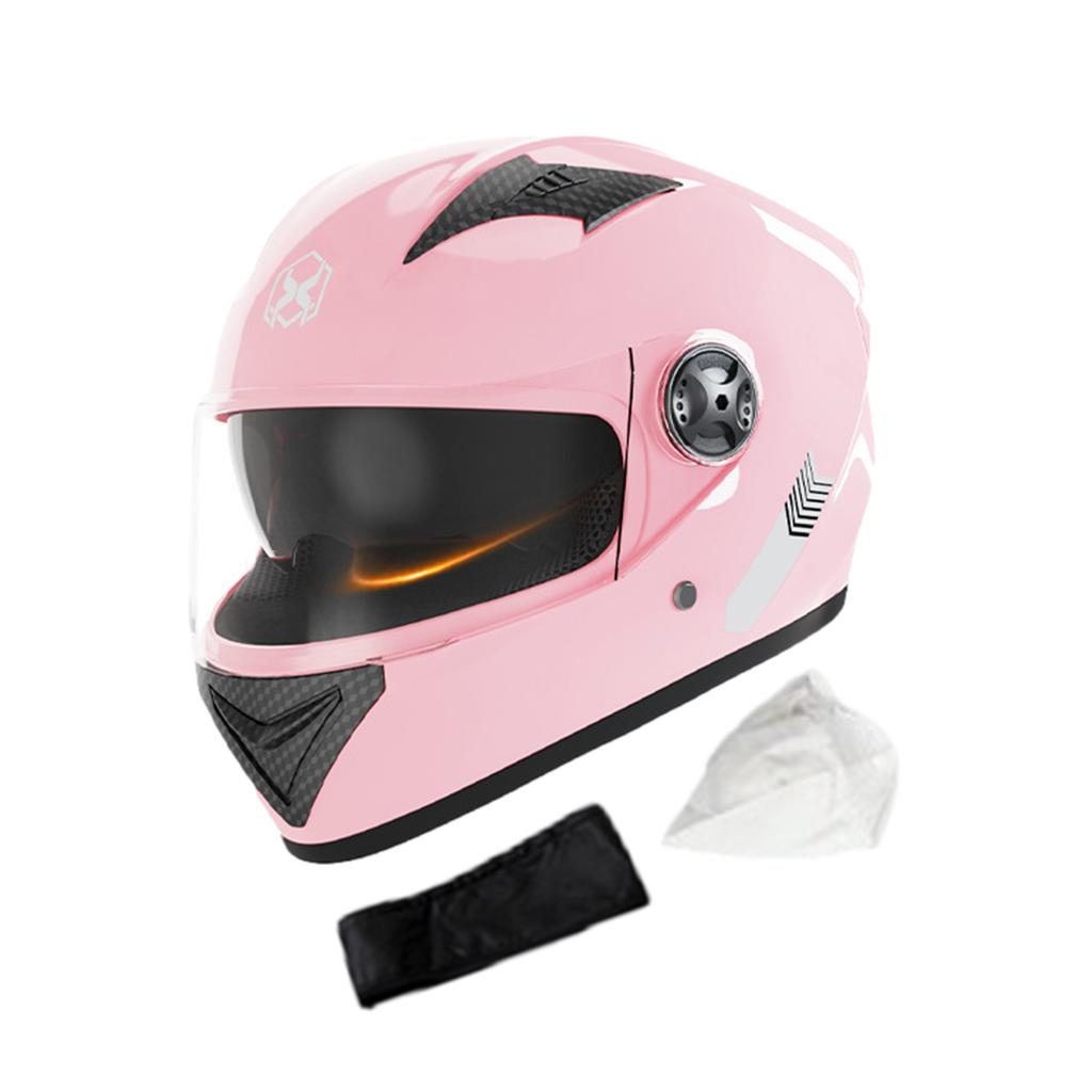 Motorcycle Helmets For Men Full Face Motorbike Riding Helmets Protective Full Face Helmets With Warm Neck Scarf For Motorcycle