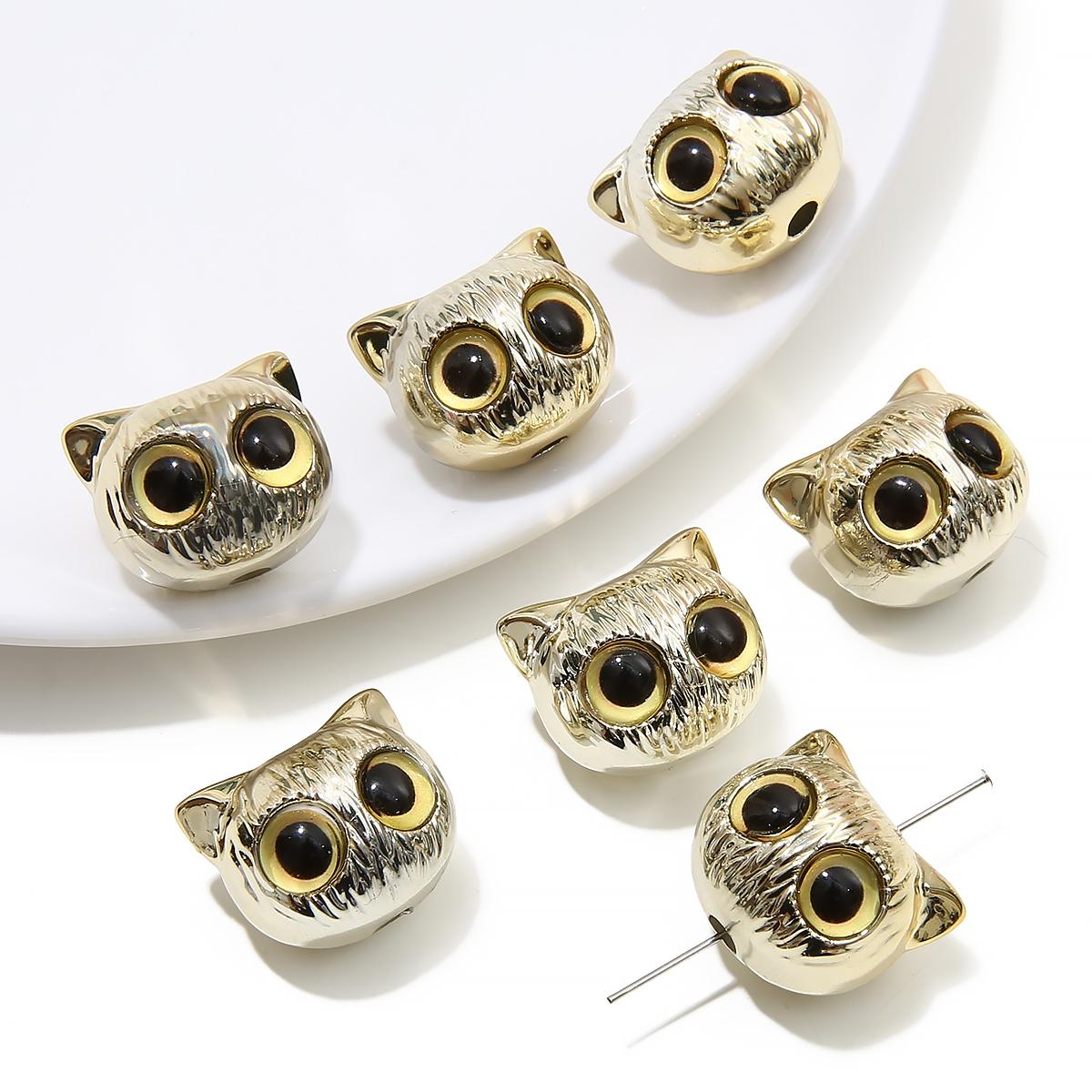 

16*19 мм акрилові сліпучі котячі намистини для виготовлення ювелірних виробів своїми руками, браслет, намисто, телефонний ланцюжок 19*16mm 1pcs