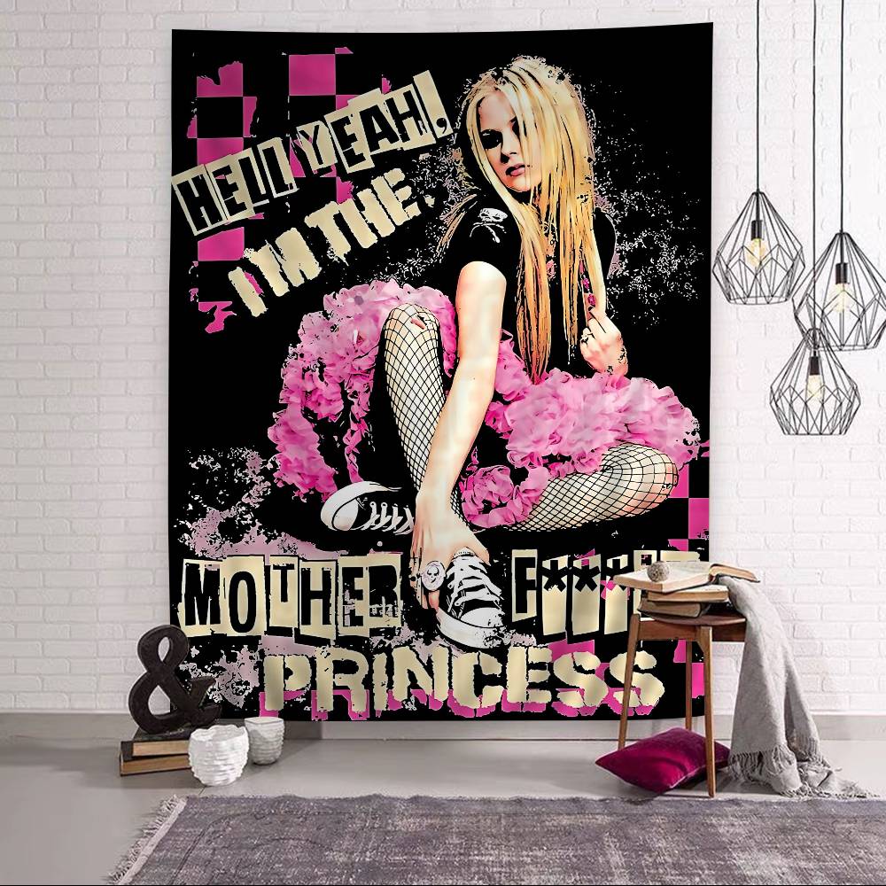 AAvril Singer Lavigne Arazzo Cartoon da Appendere alla Parete Decorazione Casa per la Casa