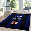 Inter Milan Area Rug Design For Kitchen Game Room Living Rooms Hallway Antislip Carpet Anime Office Decor Perfect Gift For Valentine'S Wedding Birthda