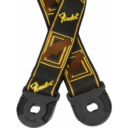 Fender Quick Grip Locking End Strap, Black, Yellow and Brown, 2" (990629001)
