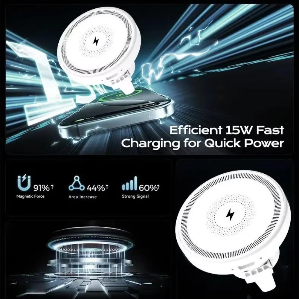 Magnetic Wireless Car Charger Air Vent Phone Holder Stand for IPhone 17 16 Pro Max 15 14 13 12 Fast Charging Cellphone Bracket