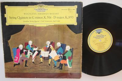 LP deska AMADEUS-QUARTETT, CECIL ARONOWITZ - Mozart - Smyčcové kvintety g moll Kv LPM18057 DEUTSCHE GRAMMO 1961 Německo Klasická Použitá
