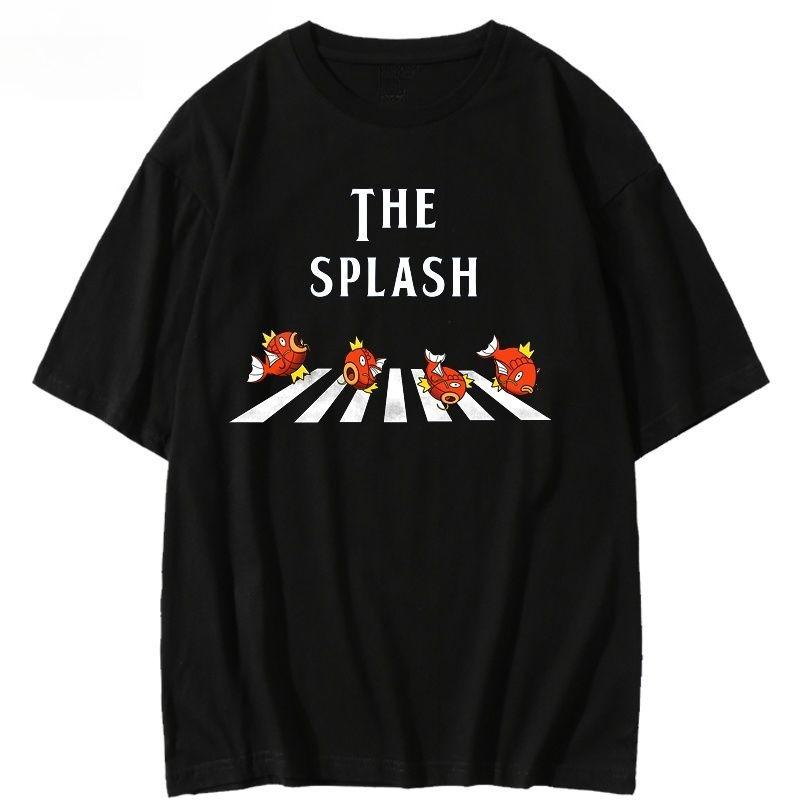 

Pokémon Magikarp The Splash Tshirt Pure Cotton Tee Mens 2026 Summer Fashion Oversize Street Casual Y2K Top Streetwear Clothing 4XL