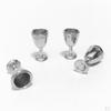 1:12 Dollhouse Accs 8x Miniature Goblet Wine Glasses Champagne Cups Model Silver