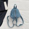 Denim Backpack Lightweight Casual Women Outdoor Sports Mini Backpack