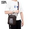 Old Lion Men's Retro Cowhide Messenger Bag - European & American Fashion Small Shoulder Bag