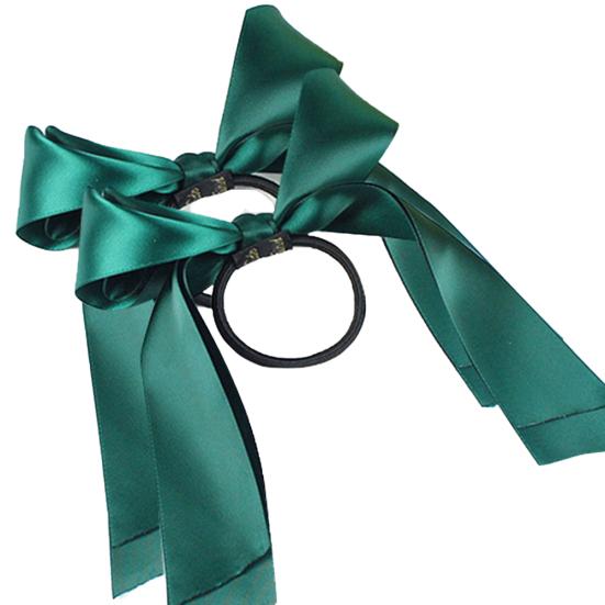 2 Pcs Ribbon Rope Bowknot Hair Ties Elastic Hair Band Girl Hair Accessories