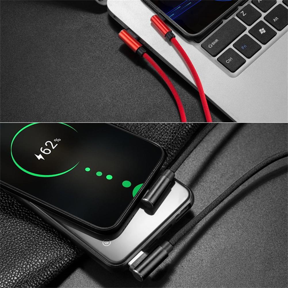 Double Elbow 90 Degree Micro Usb Type-c Data Cable Fast Charging Cable For Laptop Phone Charger Line