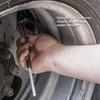 CZC AUTO Pencil Tire Pressure Gauge, Dual Head Trucks Air Gage, Accurate Mechanical Dually Chuck Wheel Service Checker, Stainless Steel Stem For Car