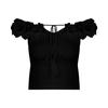 With Chest Pad, One-word Shoulder Lace Hook-up Splicing Short-sleeved Tube Top T-shirt Women's Summer Slim-fitting Waist Tight Pure Desire Top