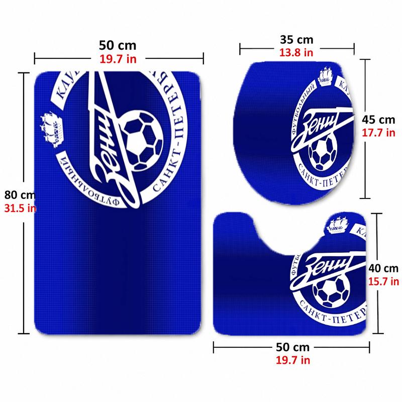 Zenit (17)Flannel Toilet 3 Piece Set Soft Bathroom Rug Non-Slip Toilet Seat Cover Bathroom Home Decor