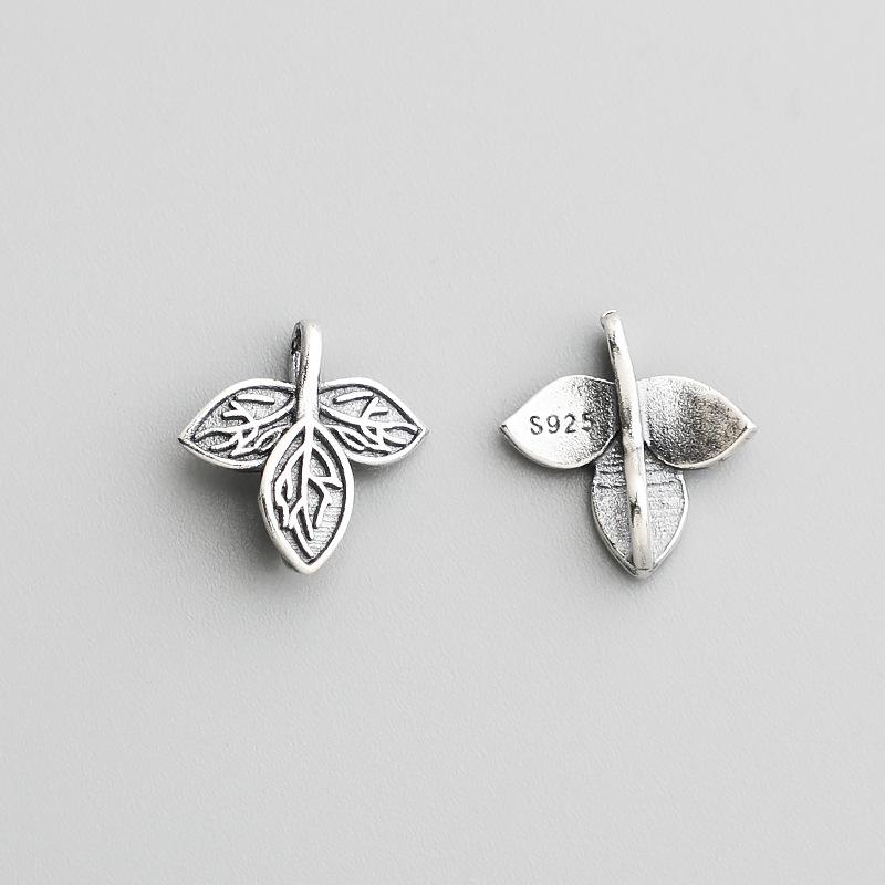 S925 Sterling Silver Leaf Handmade Bracelet Buckles & DIY Macrame Beading Materials