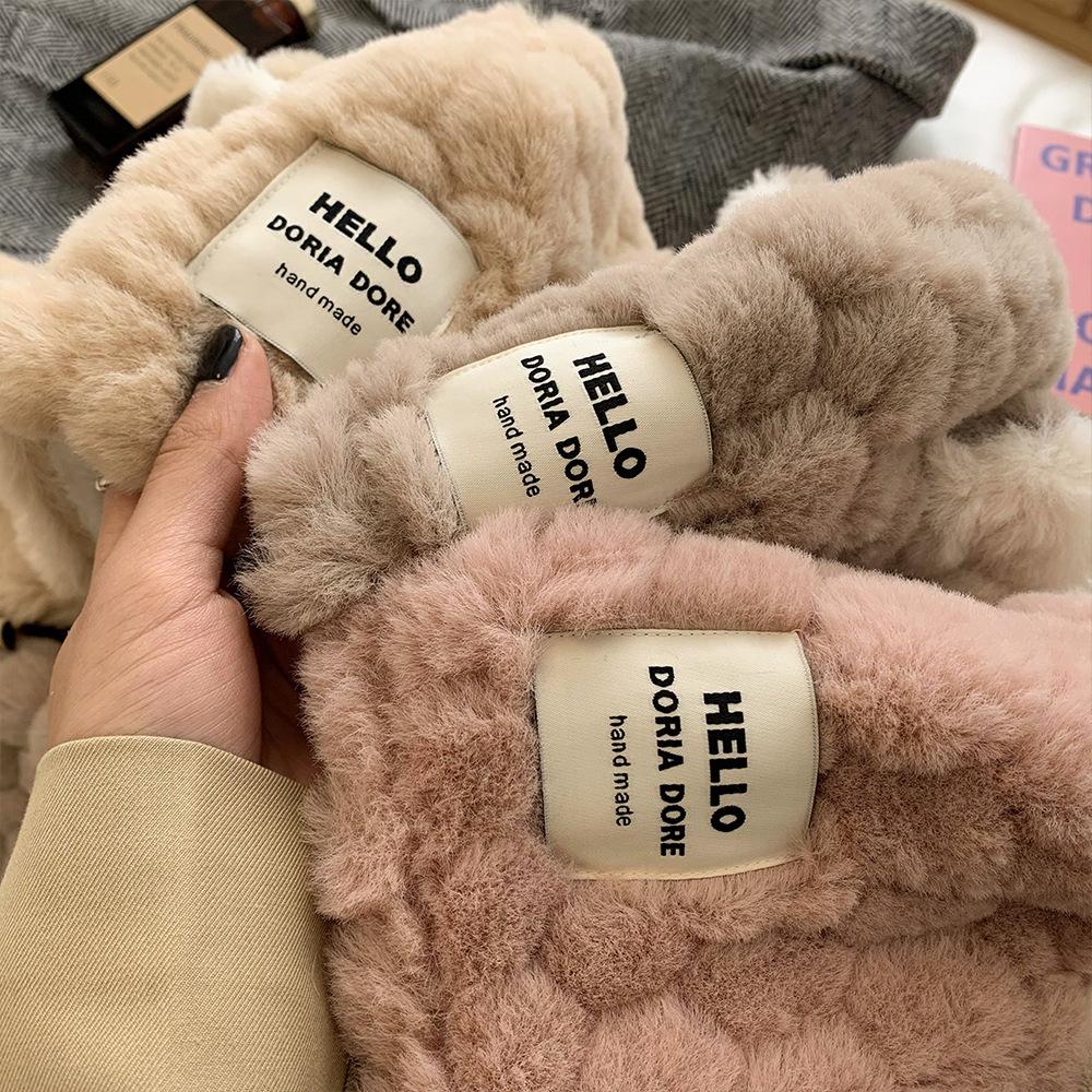 Chapéu e Cachecol Fofos com Orelhas de Urso Tudo em Um Feminino Inverno Estilo Coreano Pelúcia Espessado Quente Ciclismo Proteção para Orelhas Chapéu
