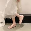 Französische Wildleder Schleife Ballerinas Frühling und Sommer neu sanfte Ein-Pedal weichgesichtige Damen Flats Tide