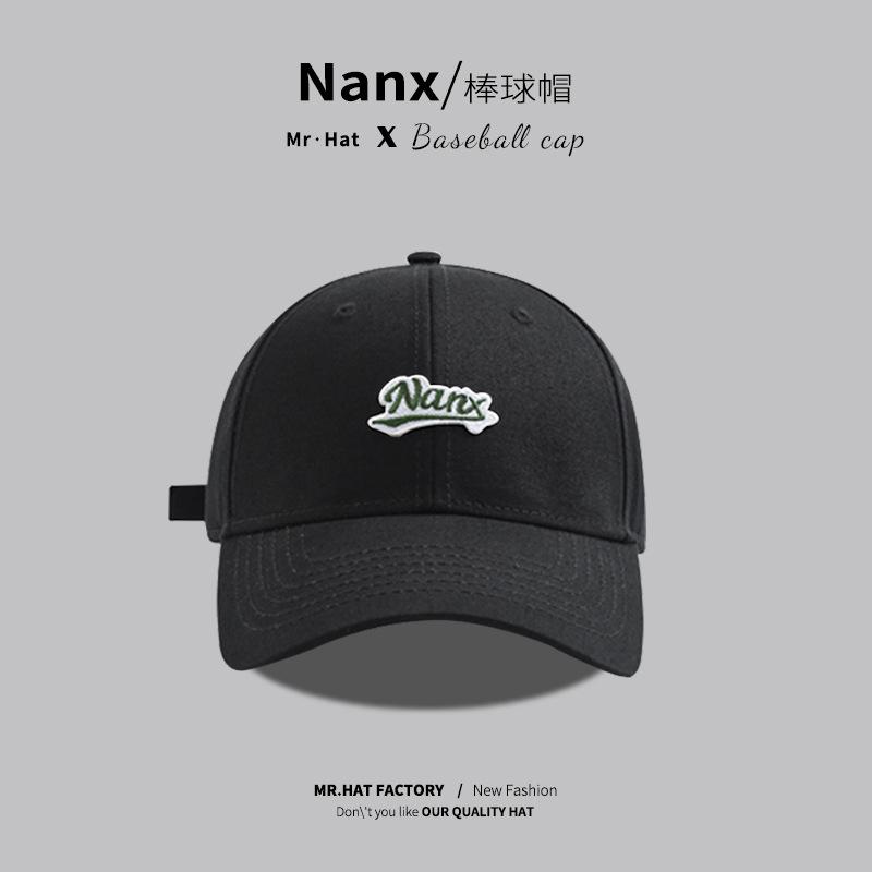 

Baseball cap female retro sticker embroidered soft top cap wide brim casual versatile sun protection visor male Adjustable