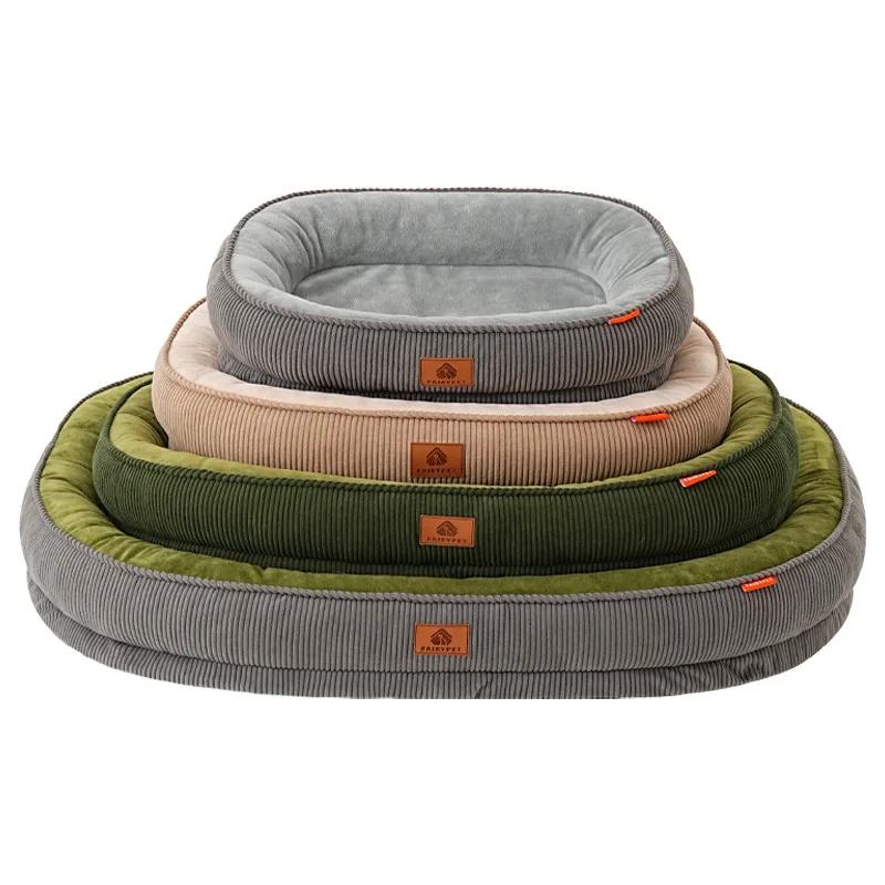 Medium Size Ultra Soft Dog Bed Removable Mat Orthopedic Support Moisture Proof Anti-Slip for German Shepherd Siberian Husky