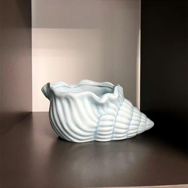 Conch Flowerpot Silicone Molds DIY Sea Snail Field Snail Candle Jar Mold Storage Box Concrete Gypsum Resin Mould for Home Decor Crafts