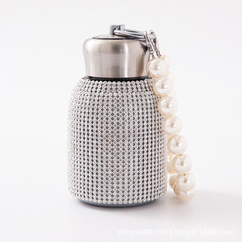 Bling Rhinestone Thermos Cup Leak-Proof Glitter Coffee Cup Durable Insulated Water Bottle  Travel